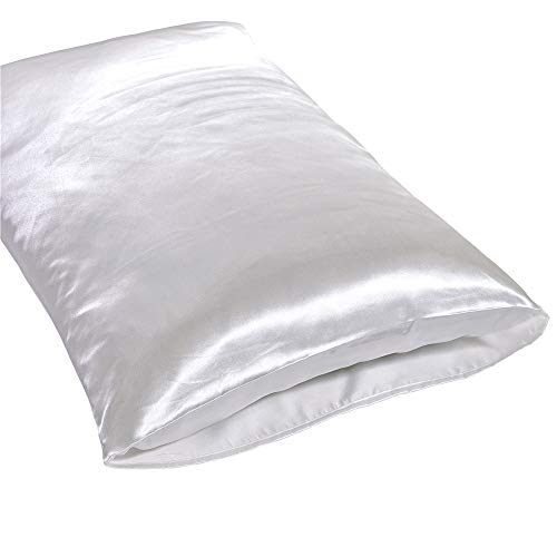 Satin Pillowcase for Hair and Skin-100% Microfiber Satin Pillowcases Satin Pillowcase for Hair and Pores and skin-100% Microfiber Satin Pillowcases Normal with Envelope Closure for Silk Sleep,Scale back Hair Breakage&amp;Wrinkle Resistant,2 Pack Pillow Covers for Simple Care,Ivory White.