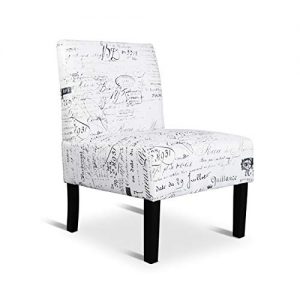 Modern Retro Armless Chair Contemporary Accent Chair for Office Desk Single Chairs for Living Room Bedroom Vanity Chair (Style 2)