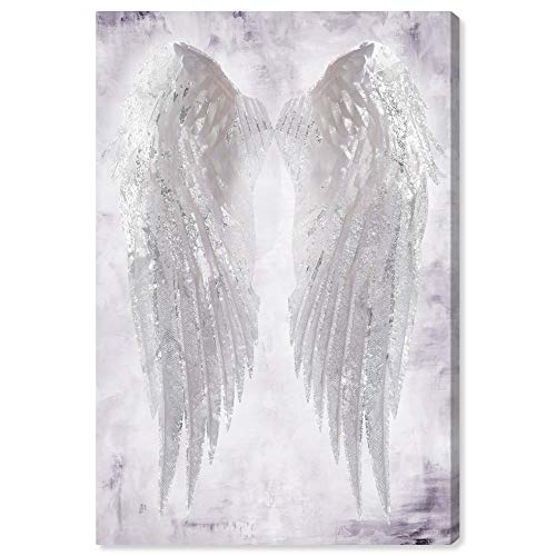 The Oliver Gal Artist Co. Fashion and Glam Wall Art Canvas Prints 'Wings of Angel Amethyst' Home Décor, 16" x 24", White, White