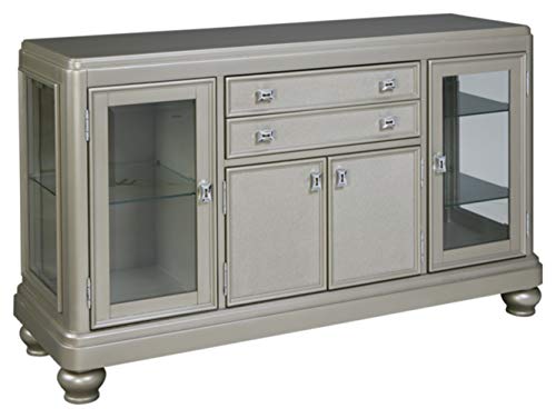 Signature Design by Ashley - Coralayne Dining Room Server - Modern Style - Silver