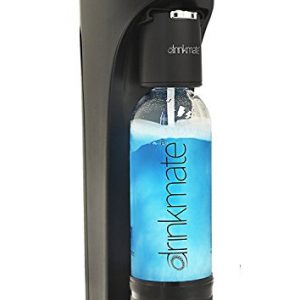 DrinkMate Sparkling Water and Soda Maker, Carbonates ANY Drink, with 1L Re-usable BPA-free Carbonating Bottle and Patented Fizz Infuser - Matte Black (Does Not Come with CO2 Cylinder)