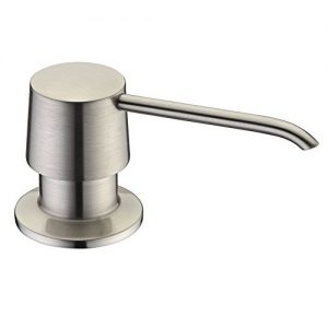 Delle Rosa Brass Sink Soap Dispenser Pump for Kitchen Sink Built in Kitchen Sink Soap Dispenser Soap or Lotion Pump Dispenser Brushed Nickel