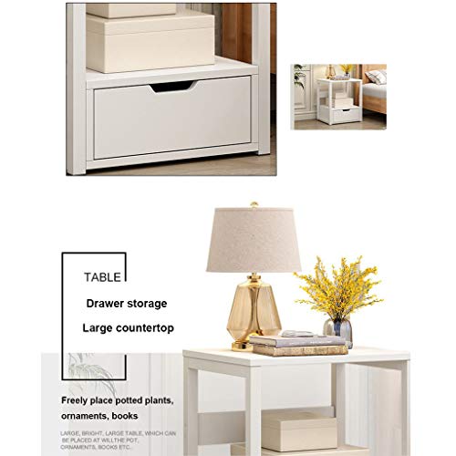 C-Easy 2-Tier Modern Nightstand with Drawer, Industrial Small End Table Organizer Bundle Dimensions: 15.7 x 13.eight x 19.7 inches