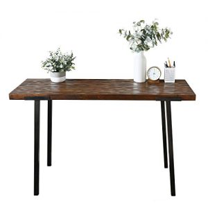 WELLAND Solid Wood 47" Console Table,Kitchen Pub Dining Coffee Table High Writing Computer Table,for Narrow Space, Living Room, Dining Room-Sturdy Metal Frame
