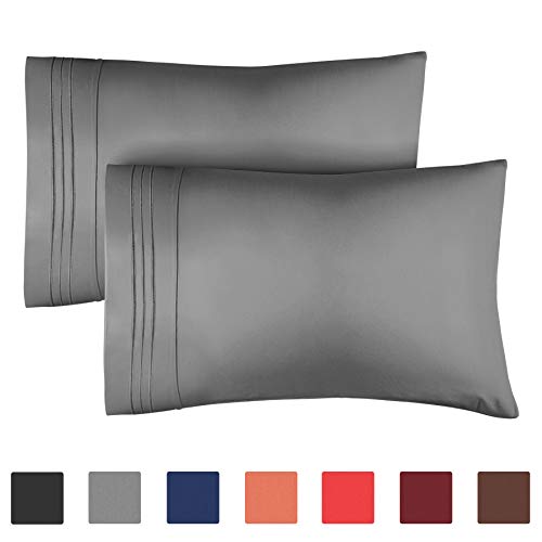 King Size Pillow Cases Set of 2 – Soft, Premium Quality Hypoallergenic Pillowcase Covers – Machine Washable Protectors – 20x40, 20x36 & 20x48 Pillows for Sleeping 2 PC - King Size Pillow Cover Bedding
