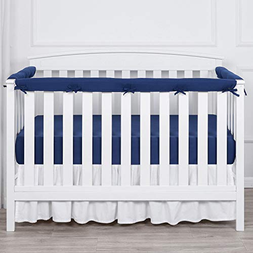 TILLYOU 3-Piece Padded Baby Crib Rail Cover Protector Set