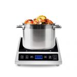 Commercial induction Cooktop, Warmfod Electric Countertop Burner 1800W(120v) LCD Screen, with ANTI-SKIP SURFACE