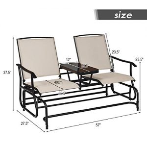 Giantex Patio Glider Chair Outdoor Deals | FurnitureV.com