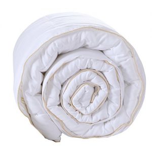 Exclusivo Mezcla Luxury Twin Size White Down Alternative Quilted Comforter Duvet Insert with Corner Tabs/Loops for All Seasons - Soft, Hypollergenic and Lightweight