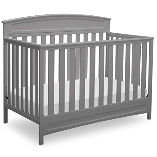 Delta Children Sutton 4-in-1 Convertible Baby Crib, Grey