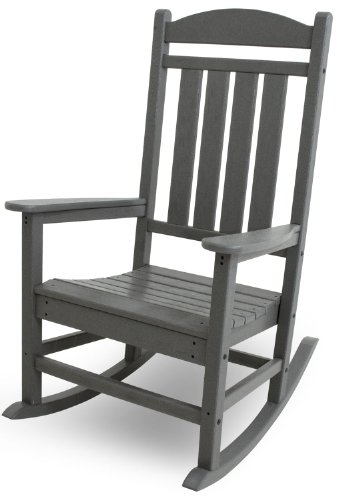 POLYWOOD R100GY Presidential Outdoor Rocking Chair, Slate Grey