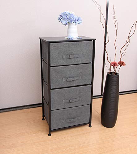 East Loft Tall 4 Drawer Dresser Storage Organizer for Closet East Loft Tall Four Drawer Dresser Storage Organizer for Closet, Nursery, Rest room, Laundry or Bed room Material Drawers, Strong Wooden High, Sturdy Metal Body Charcoal.