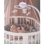 MOMAID Baby Braided Crib Bumper Knotted Plush Soft Nursery Toddler Crib Bedding Sets Decor Handmade Cradle Newborn Pillow Snuggle Sleep Bed Pads