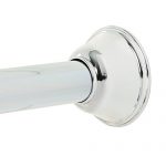 Zenna Home Rust-Resistant Adjustable Tension Decorative Shower Rod, Chrome