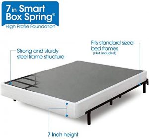 Zinus 7 Inch Smart Box Spring / Mattress Foundation / Strong Steel structure / Easy assembly required, King