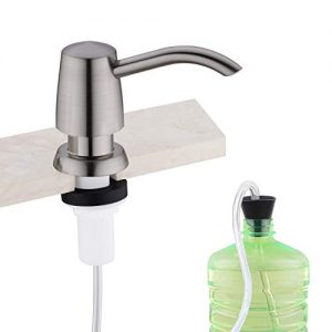 Avola Soap Dispenser,Hand soap Dispenser,Dish Soap Dispenser for Kitchen with Tube Kit,Tube Connects Directly to Soap Bottle,No More Refills,Brushed Nickel