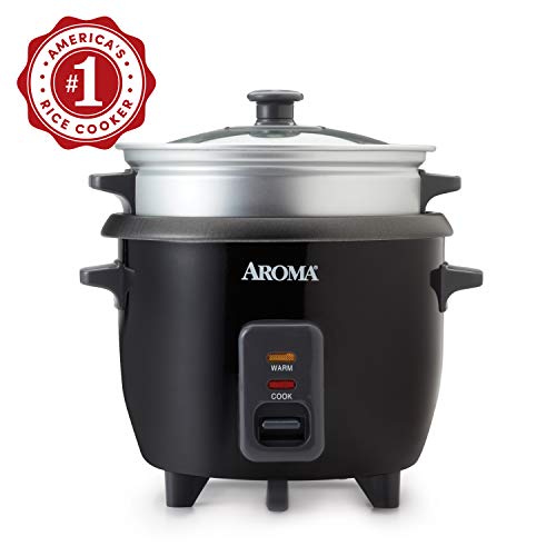 Aroma Housewares ARC-363-1NGB 3 Uncooked/6 Cups Cooked Rice cooker, Steamer, Multicooker, Silver