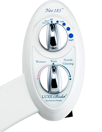 Luxe Bidet Neo (Elite) Non-Electric Bidet Toilet Attachment Luxe Bidet Neo 185 (Elite) Non-Electrical Bidet Rest room Attachment w/ Self-cleaning Twin Nozzle and Simple Water Strain Adjustment for Sanitary and Female Wash (White and White).