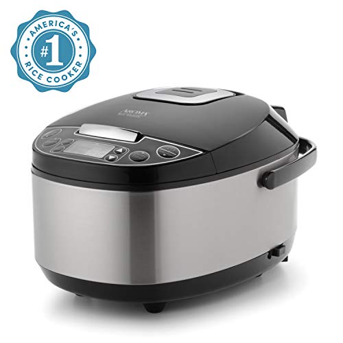Aroma Housewares Professional (6 Cup uncooked rice resulting in 12 Cup Cooked rice), Rice Cooker, Food Steamer & Slow Cooker, Stainless Steel Exterior