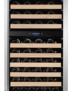 Whynter BWR-0922DZ 92 Built-in or Freestanding Stainless Steel Dual Zone Compressor Large Capacity Wine Refrigerator Rack for Open Bottles and LED Display, One Size, Black