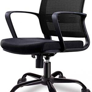 Smugdesk Mid-Back Big Ergonomic Office Lumbar Support Mesh Computer Desk Task Chair with Armrests