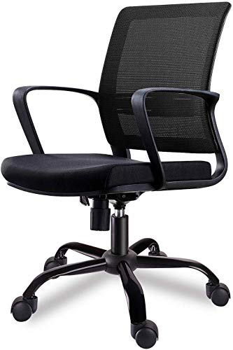 Smugdesk Mid-Back Big Ergonomic Office Lumbar Support Mesh Computer Desk Task Chair with Armrests