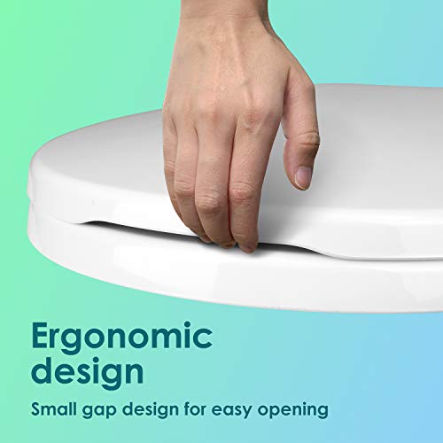 Amzdeal Elongated Toilet Seat with lid, Slow Close, Quick Release Amzdeal Elongated Toilet Seat with lid, Slow Close, Quick Release, Easy Installation/Removal, Durable Toilet Seat with Cover, Plastic, White.