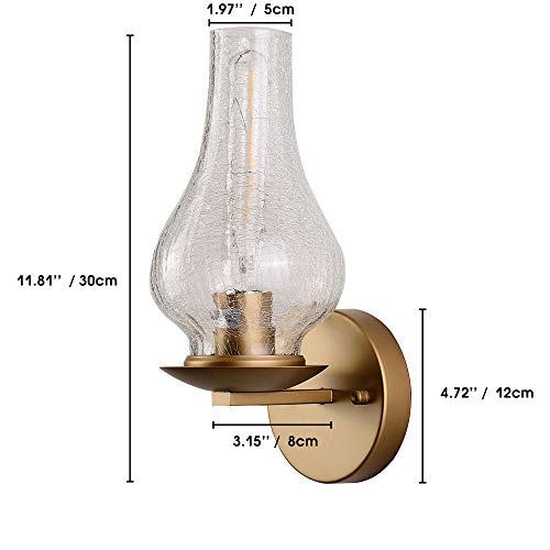 Modern Sconce Wall Light Fixture Retro Living Room/Bedroom Fashionable Sconce Wall Gentle Fixture Retro Residing Room/Bed room Bedside Bubble Glass Shade Wall Lamp Gold Wall Lighting.