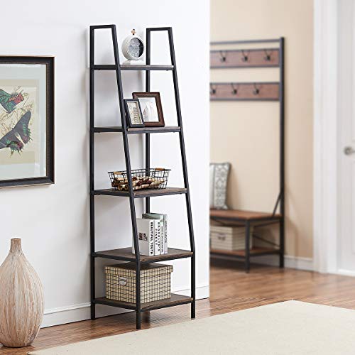 O andK FURNITURE 5-Shelf Ladder Bookcase, Leaning Bookcases and Book Shelves Package deal Dimensions: 19.7 x 16.9 x 72.zero inches