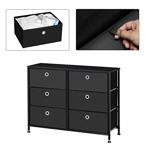 SONGMICS 3-Tier Wide Drawer Dresser, Storage Unit Bundle Dimensions: 31.5 x 11.eight x 34.eight inches