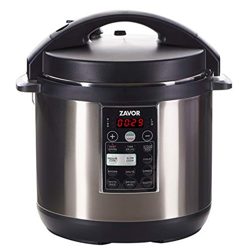 Zavor LUX Multi-Cooker, 6 Quart Electric Pressure Cooker, Slow Cooker, Rice Cooker, Yogurt Maker and more - Stainless Steel (ZSELX02)