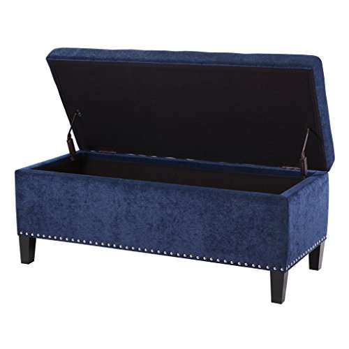 Madison Park Shandra II Storage Ottoman - Solid Wood, Polyester Fabric Package deal Dimensions: 42.zero x 18.zero x 18.zero inches