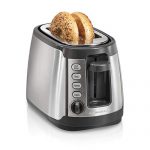 Hamilton Beach 2 Slice Extra Wide Slot Toaster with Shade Selector, Bagel, Keep Warm and Defrost Settings, Auto-Shutoff and Cancel Button, Silver and Grey (22816)