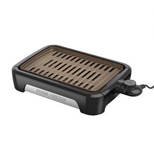 George Foreman Family Size GFS0090SB Open Grate Smokeless Grill, Black, 90 Sq