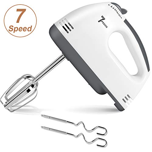 2020 New Electric Hand Mixer, Multi-speed Handheld Mixer Egg Whisk with Egg Sticks & Dough Sticks