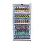 Whynter CBM-815WS Freestanding 8.1 cu. ft. Stainless Steel Merchandiser Superlit Door and Lock – White Commercial Beverage Refrigerator