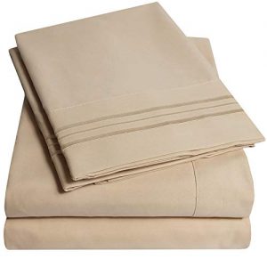 1500 Supreme Collection Bed Sheets Set - Luxury Hotel Style 4 Piece Extra Soft Sheet Set - Deep Pocket Wrinkle Free Hypoallergenic Bedding - Over 40+ Colors - California King, Taupe