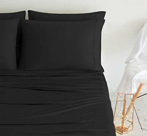 SHEEX Luxury Copper Pillowcases, Set of 2 SHEEX Luxurious Copper Pillowcases, Set of two, Breathable PRO+Ionic Copper Material, Black, King.
