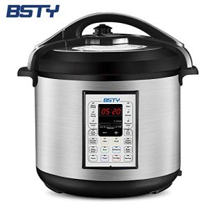 BSTY Electric Pressure Cooker with 13-in-1 Cooking Functions, Programmable 8Qt Slow Cooker with Stainless Steel Inner Pot, Clean Easily, Sterilize, Time Preset, Heat Preservation Pressure Cookers