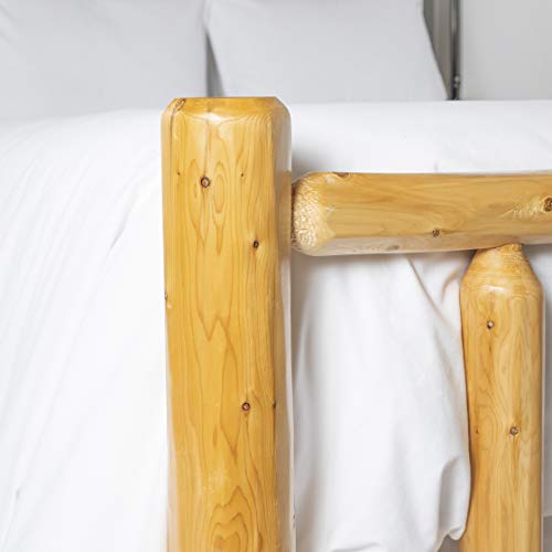 Michigan Rustics Rustic Log Bed, Lacquered Cedar Bed Frame for Rustic Bedroom Model: Michigan Rustics