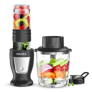 Smoothies Blender/Smoothies Bottle, FOCHEA Personal Blender Single Serve Small Blender for Juice shakes and Smoothies,with 20 Oz BPA-Free Portable Blender Bottle and 27 Oz Food processor
