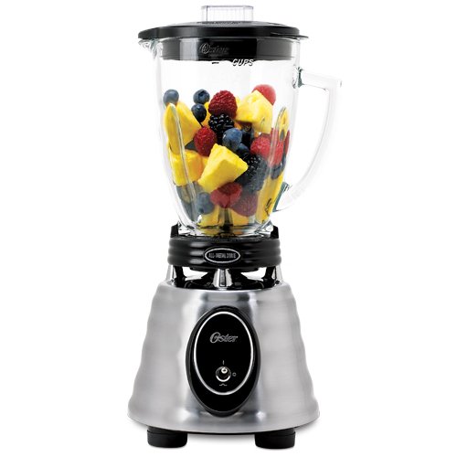Oster BPCT02-BA0-000 6-Cup Glass Jar 2-Speed Toggle Beehive Blender, Brushed Stainless