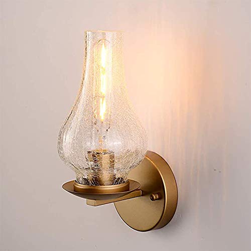Modern Sconce Wall Light Fixture Retro Living Room/Bedroom Fashionable Sconce Wall Gentle Fixture Retro Residing Room/Bed room Bedside Bubble Glass Shade Wall Lamp Gold Wall Lighting.