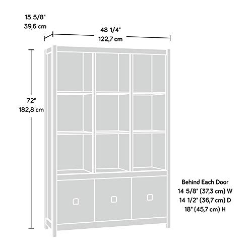 Sauder Cannery Bridge Storage Wall Six adjustable cabinets provide versatile storage choices