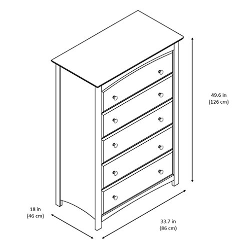Storkcraft Kenton 5 Drawer Universal Dresser, White, Kids Bedroom Dresser Launch Date: 2015-04-07T00:00:01Z