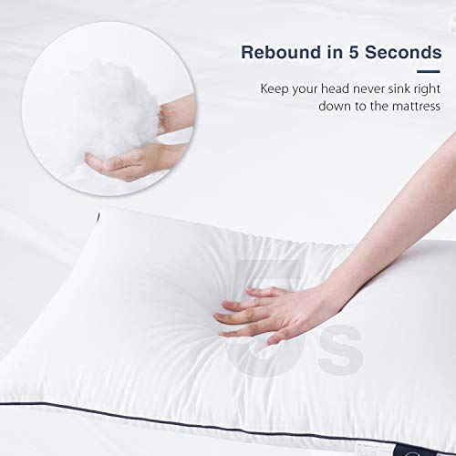 Bed Pillows for Sleeping 2 Pack, Hypoallergenic Pillow Mattress Pillows for Sleeping 2 Pack, Hypoallergenic Pillow for Aspect and Again Sleeper, Resort Assortment Gel Pillows, Down Various Cooling Pillow with Delicate Premium Plush Fiber Fill, Queen Measurement.