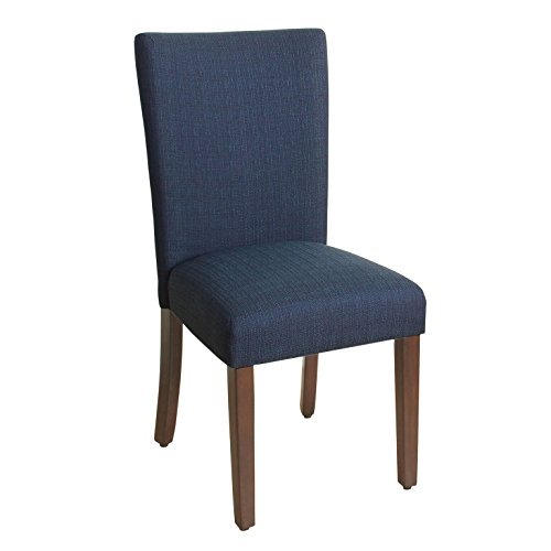 HomePop Parsons Classic Upholstered Accent Dining Chair, Single Pack, Dark Blue