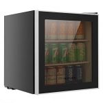 ROVSUN 60 Can Beverage Refrigerator, Mini Cooler with Removable Shelves, Temperature Adjustable Fridge for Soda, Beer, Wine & Cold Water, Liquid Drink, Summer Machine for Kitchen, Dorm, Office or Bar