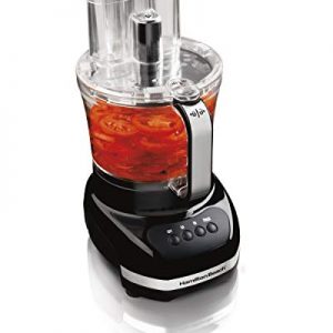 Hamilton Beach Big Mouth Duo Plus 12-Cup Food Processor & Vegetable Chopper with Additional Mini 4-Cp Bowl, Black (70580)