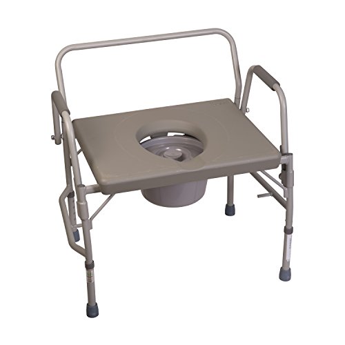 Duro-Med Commode Chair, Heavy-Duty Steel Commode Toilet Chair, Toilet Safety Frame